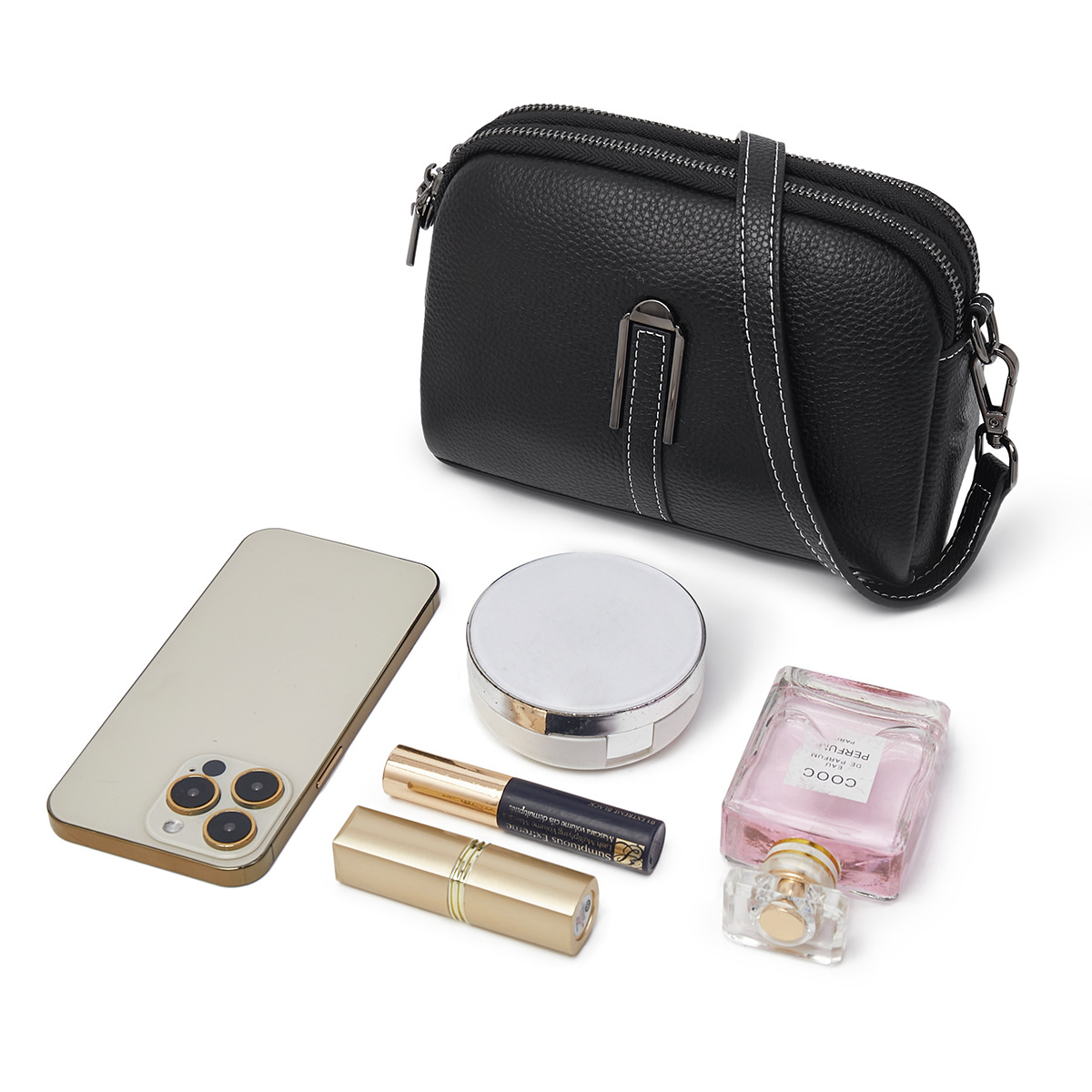 FOXER | GOLDEN FOX 가죽 가방 카우보이 2024 새로운 패션 중년 여성의 어머니 어깨 크로스 백