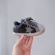 2025年冬季童鞋男童时尚复古运动休闲鞋韩版加厚保暖女童星星板鞋