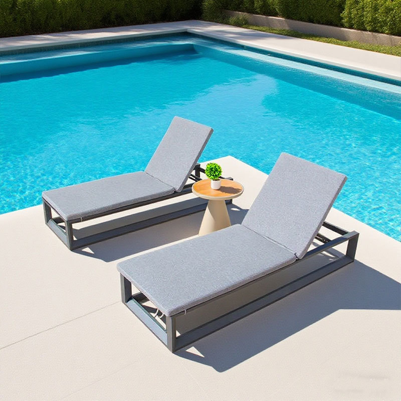 Cama de relajación impermeable y protector solar jardín piscina sillón al aire libre patio residencial al aire libre silla de playa frente al mar sombreado