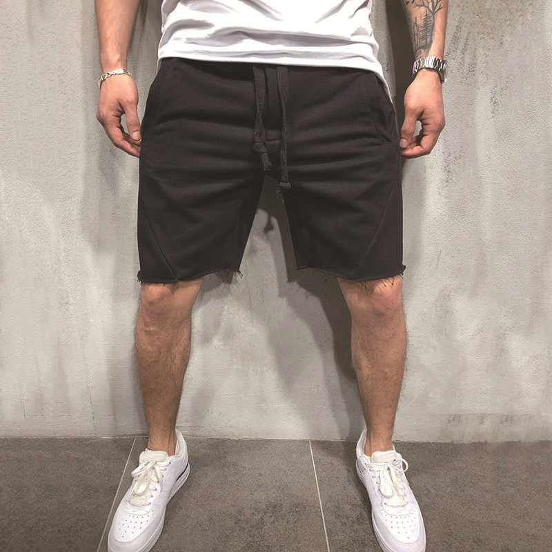 Casual, Sports Style Men's Solid Color Casual Sports Loose Men's Bottoms