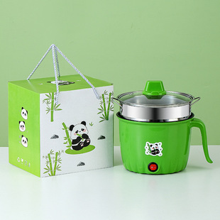 Mini Multifunctional Electric Cooker Panda Electric Cooker Dormitory Instant Noodle Cooker All-In-One Electric Hot Pot Practical Small Gift Souvenir