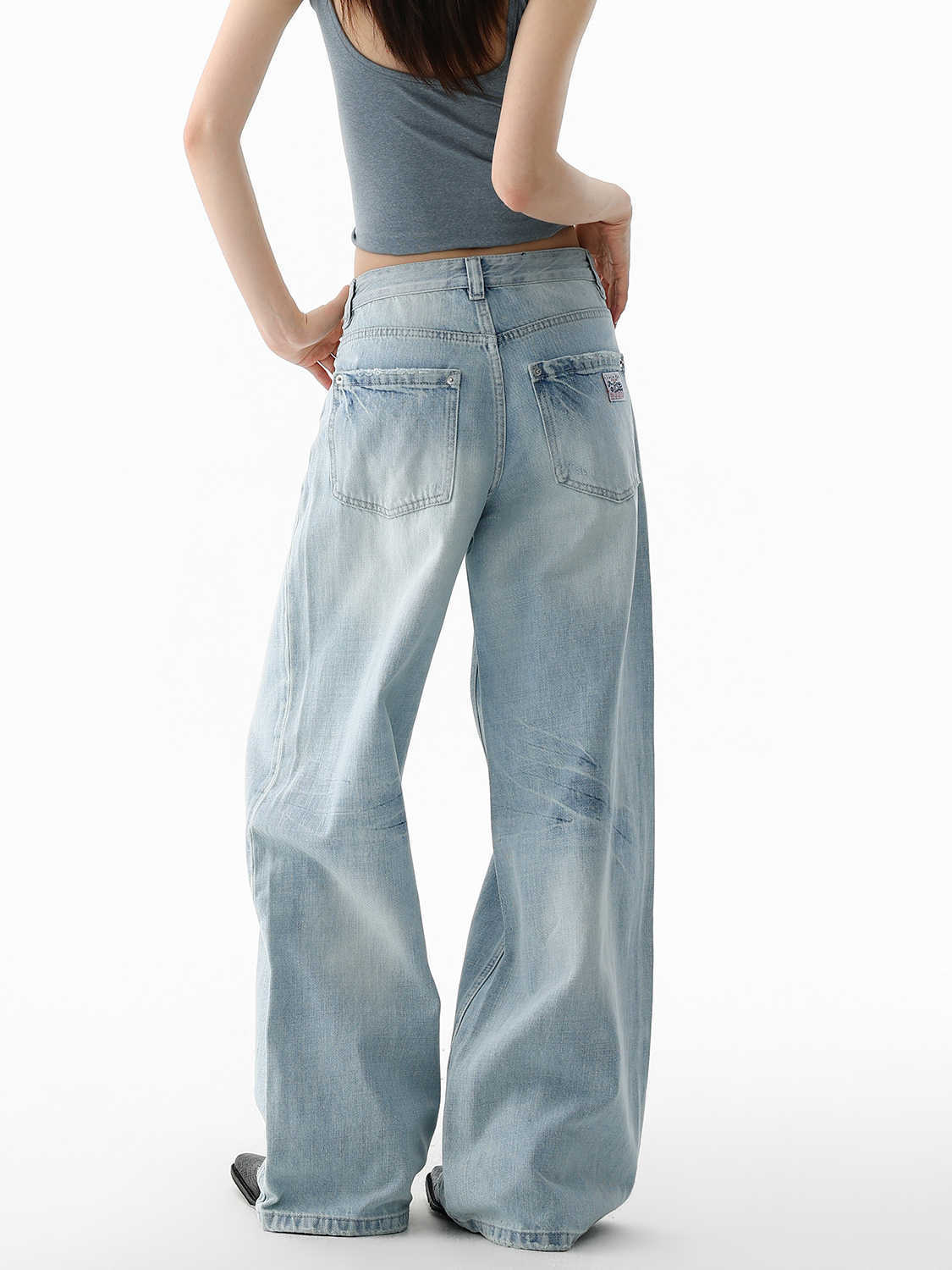Retro light summer jeans