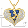 Blue diamond, angel wings, pendant, necklace, starry sky heart shaped, suitable for import, new collection