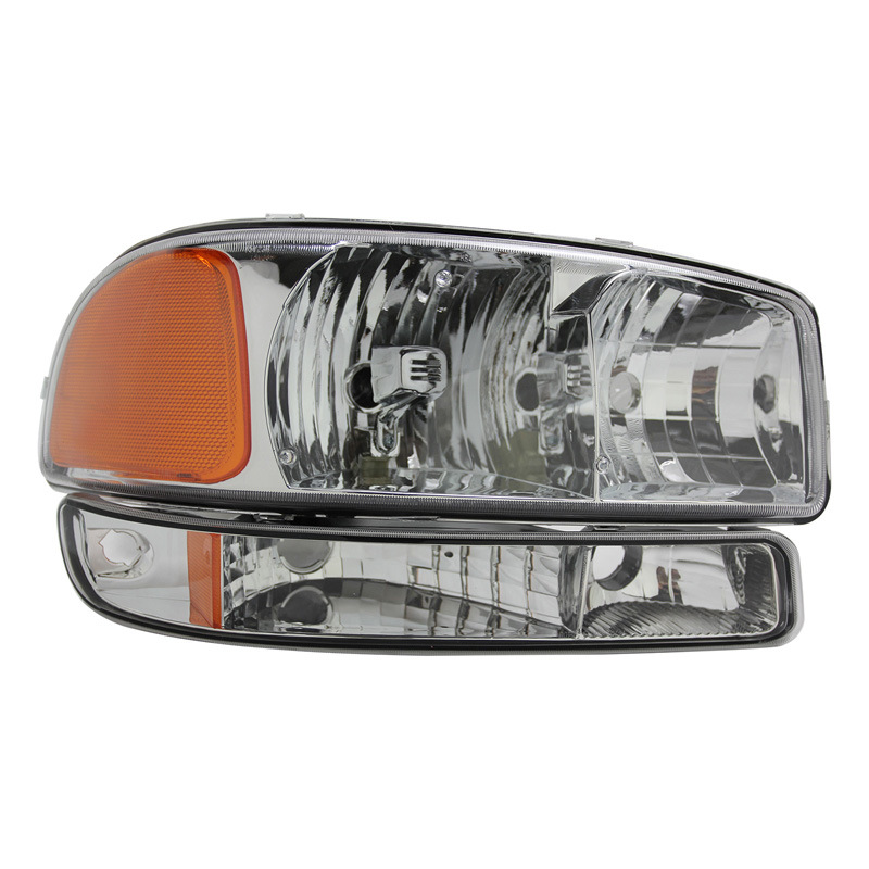 Aplicable a GMC 1999 - 2006 modelo de faro Sierra estándar americano modelo de galvanoplastia de halógeno medio conjunto original