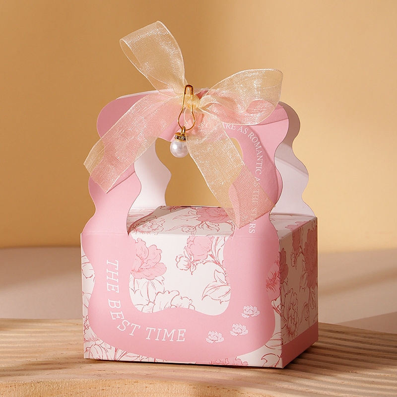 Elegant pink + champagne gauze + pearls