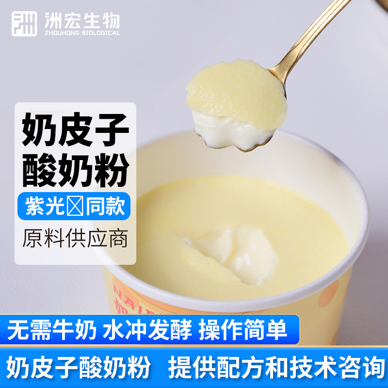 洲宏奶皮子酸奶粉无需牛奶商用1kg餐饮奶吧粘稠拉丝酸奶专用原料