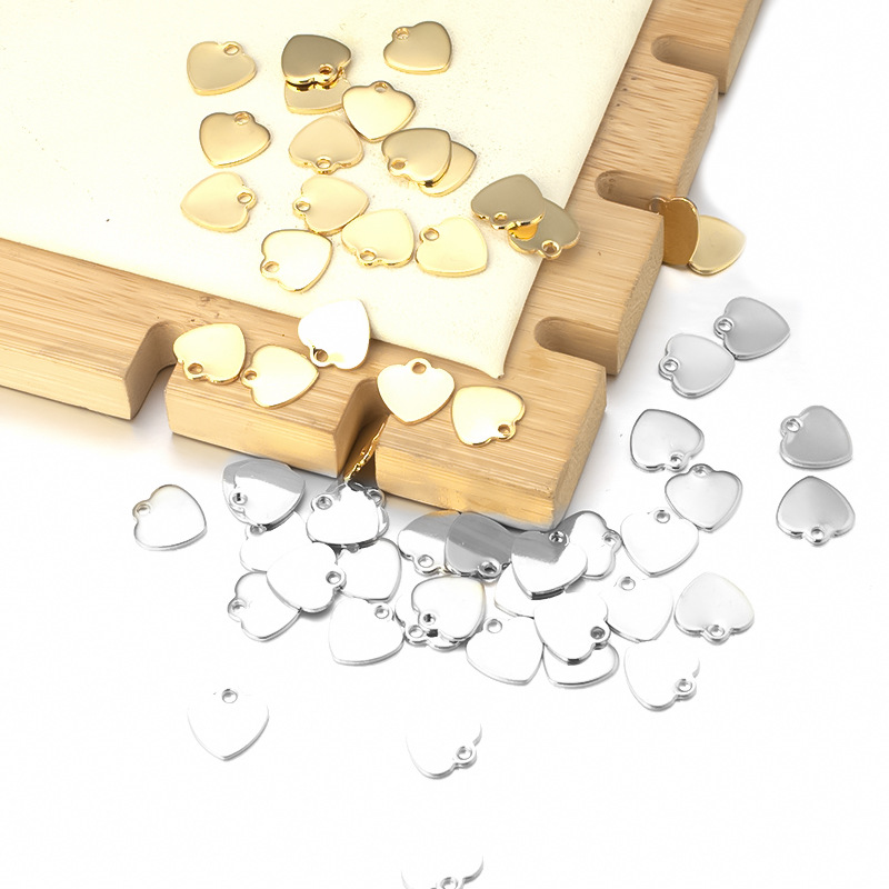 15g Weight Pendant Jewelry Making Type 6*7mm Jewelry Making Size DIY Jewelry Accessories Classification 20 PCS/Package Quantity 304 Stainless Steel Material Star, Heart Shape Pattern All Seasons Season Plating Design Simple Style Style 20 PCS/Package 6*7mm 304 Stainless Steel Star Heart Shape Pendant 3