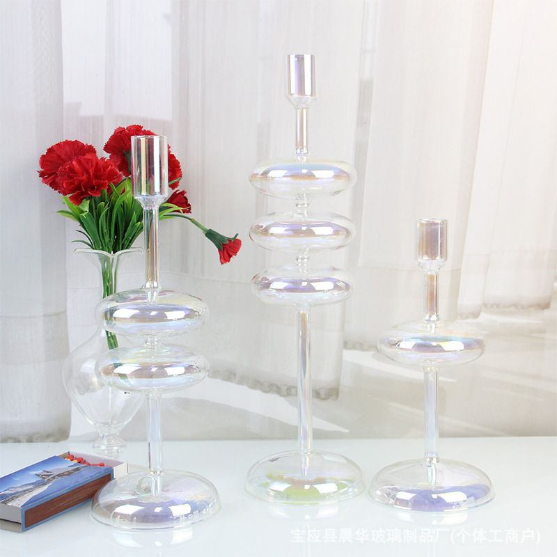 7 color brillante - set de candelabro de dos o tres capas
