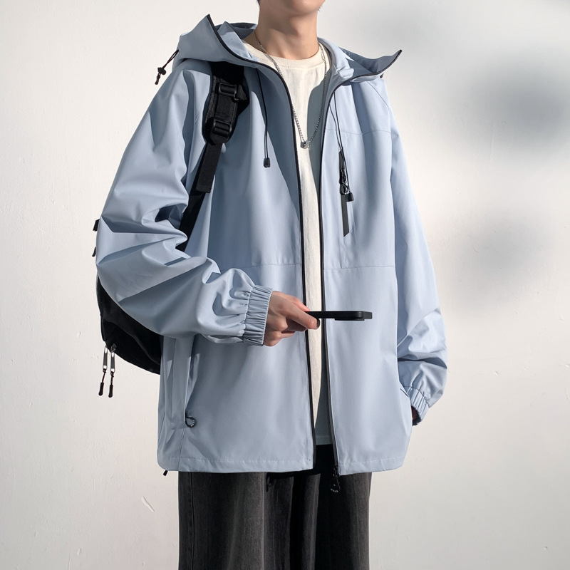 Dropshipping couple's spring and autumn outdoor casual hooded jacket, unisex windproof and waterproof mountaineering jacket wholesale