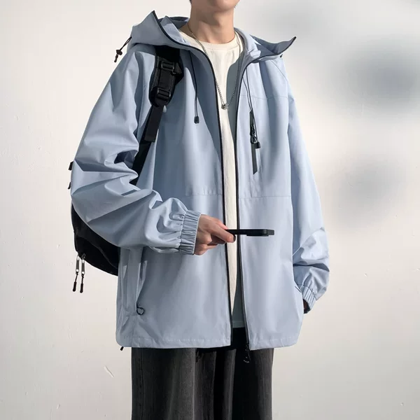 Dropshipping couple's spring and autumn outdoor casual hooded jacket, unisex windproof and waterproof mountaineering jacket wholesale