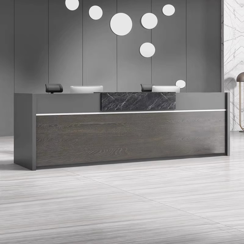 Office Paint Front Desk Reception Desk Beauty Salon Bar Dental Hospital Cashier Shopping Mall Special-Shaped Counter Can Be Ordered Bar