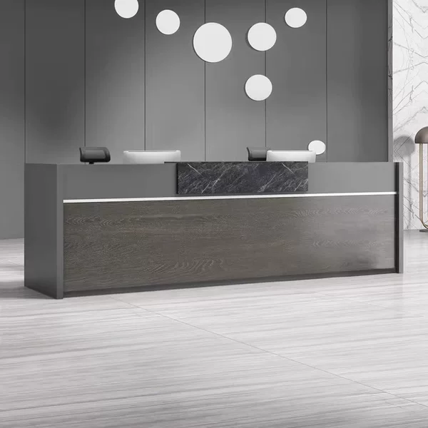 Office Paint Front Desk Reception Desk Beauty Salon Bar Dental Hospital Cashier Shopping Mall Special-Shaped Counter Can Be Ordered Bar