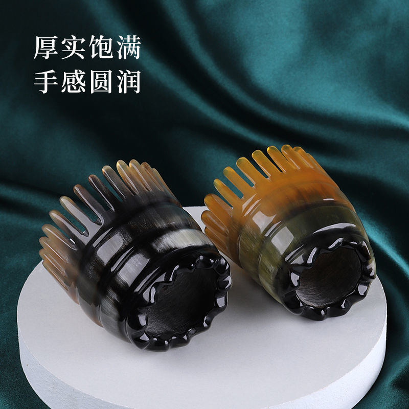 厂家批发牛角洗头梳 按摩梳疏通头部经络防宽齿牛角按摩梳|undefined