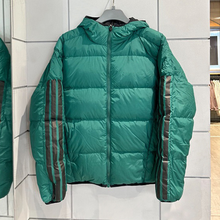 Clover Men's New Winter Double-Sided Short Cotton Jacket with Hood, Warm Sports Casual Men's Coat