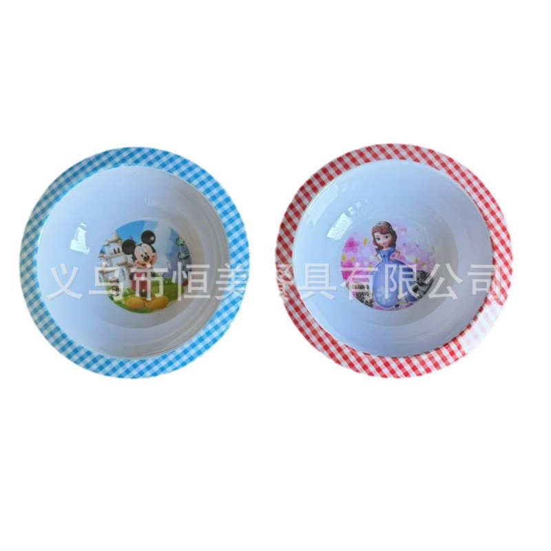 Juego de Vajilla Infantil de Melamina con Dibujos Animados - Cuencos y Platos para Niños al por Mayor