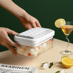 Ice cube mold folding cover press ice box freezing grid 28 grid household food grade silicone refrigerator ice box