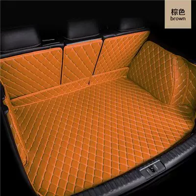 21 two-three-compartment, Trunk Mat - full-surround-brown-leather-message-car-name-year-default-item