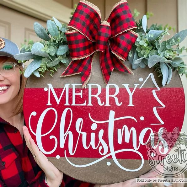 Weihnachten holz tür hängen anhänger Weihnachten front tür hof tor hintergrund wand dekoration anhänger_voghion.com