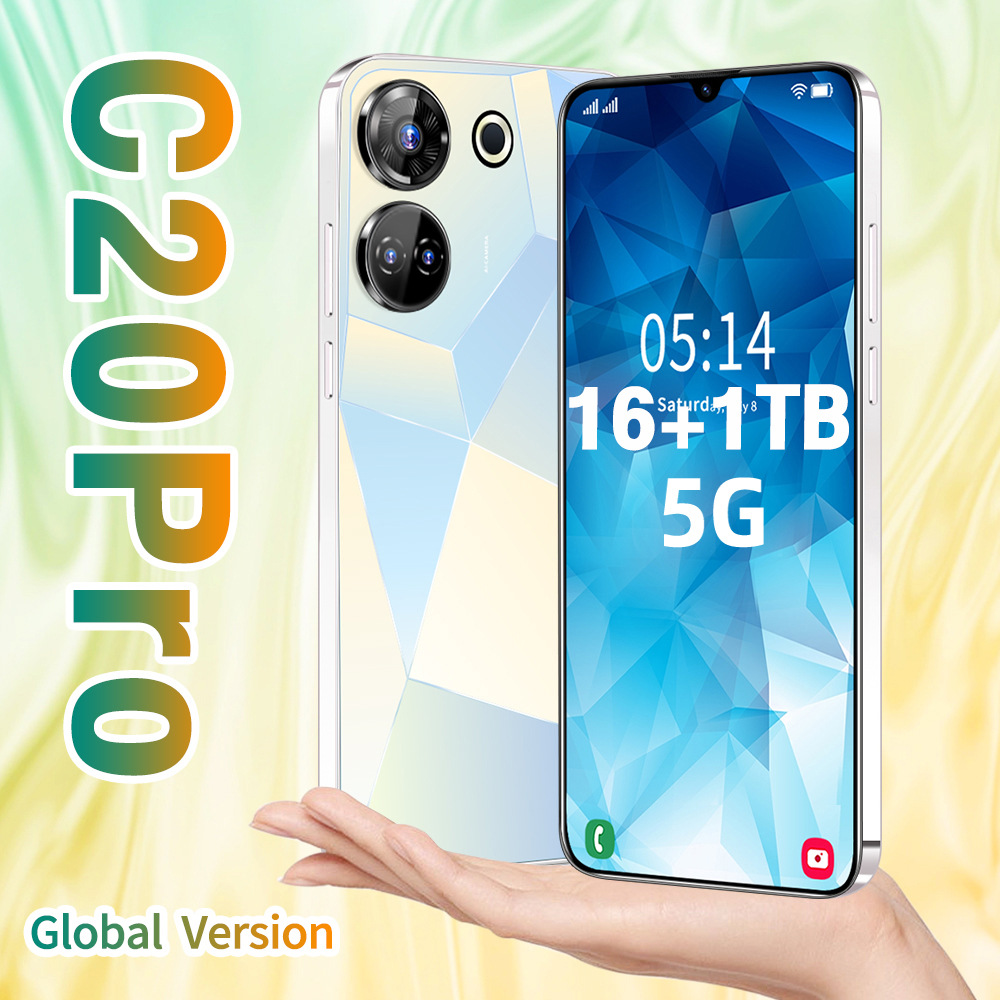 C20Pro跨境热款7.3寸大屏2+16G安卓智能手机5G外贸手机OZON可代发