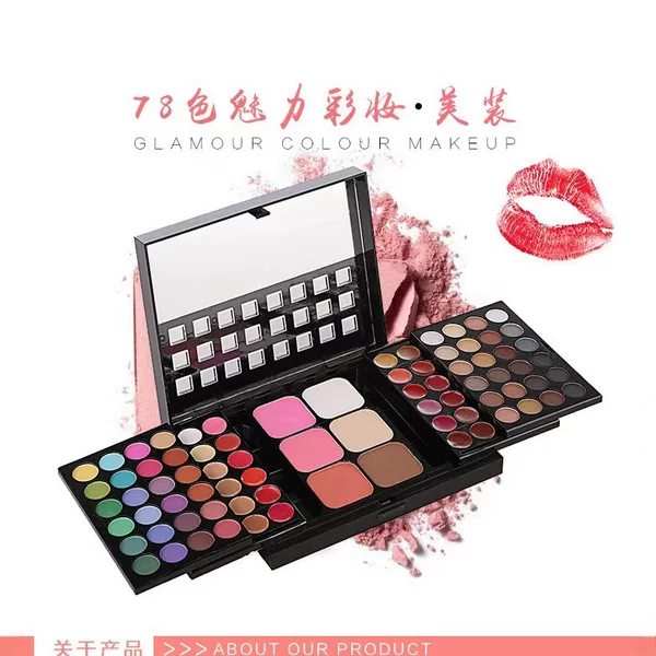 78-Color Eyeshadow Palette for Daily Makeup, Multi-Color Palette with Pearlescent Matte Glitter for Everyday Beauty Eyeshadow