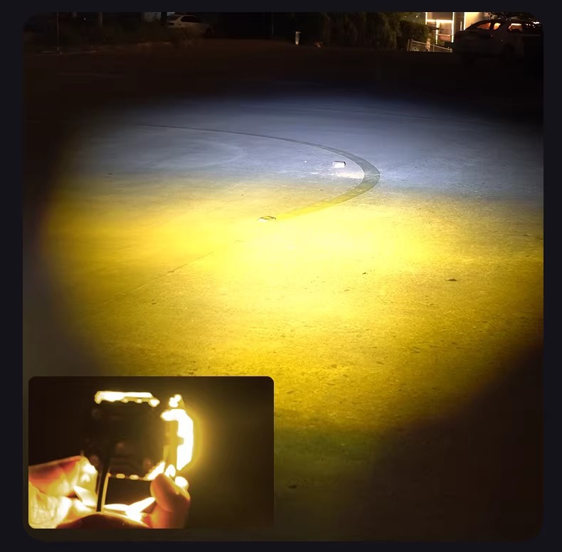 Motorcycle Spotlight High-Brightness Flashing Integrated High-Low Beam External Waterproof Light for Electric Vehicles, Super Bright Modified Light