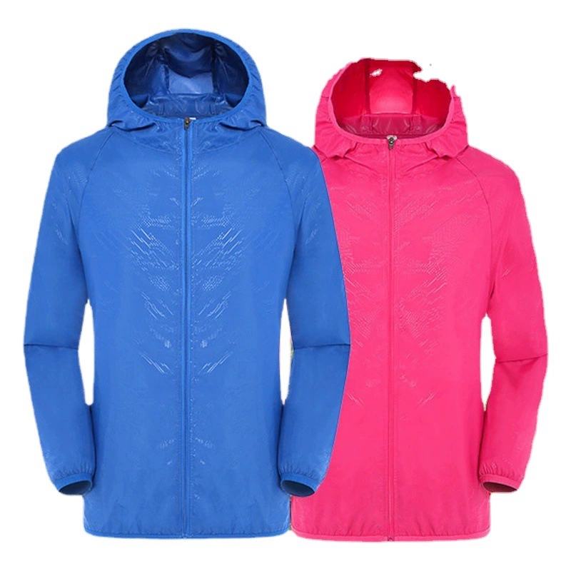 Оптовая Продажа уличной солнцезащитной одежды, мужская одежда из кожи, женская летняя ультратонкая быстросохнущая Спортивная ветровка, кожаная ветровка, одежда для любителей