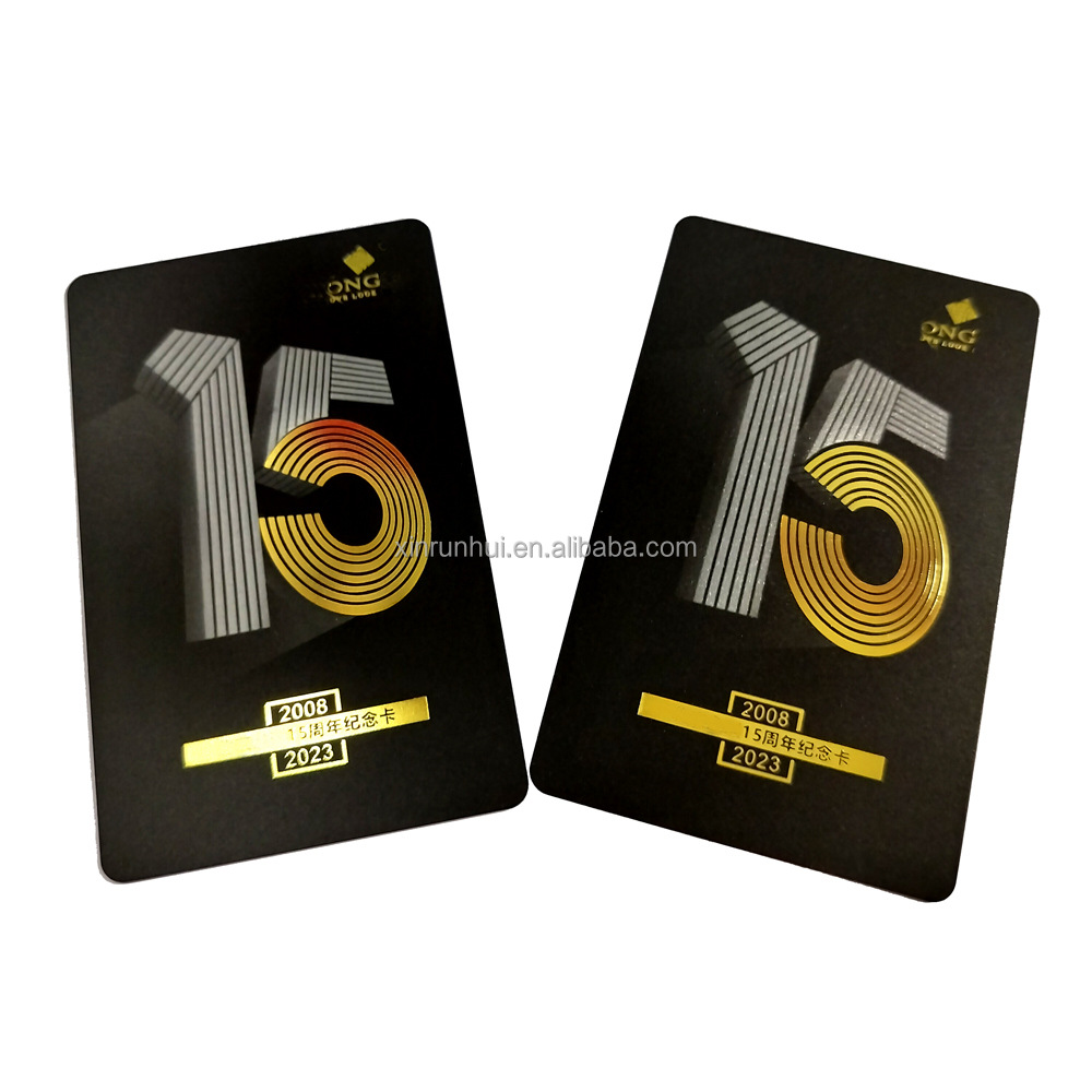Hico magnetic stripe two-dimensional code business visit plastic gift card printable pvc card with gold hot stamping LOGO