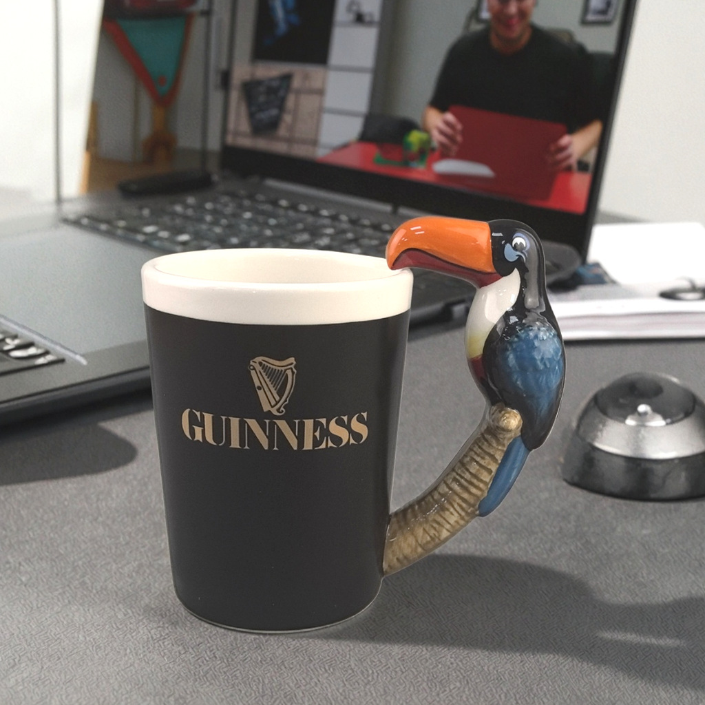 Taza de animales tridimensional 3D taza de cerámica de dibujos animados lindo creativo taza de café con leche taza de agua de personalidad simple