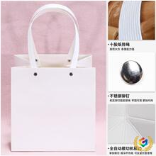 ✅✅加厚宽方形底牛皮纸袋外卖手提纸袋时尚鲜花店袋包装袋红色礼