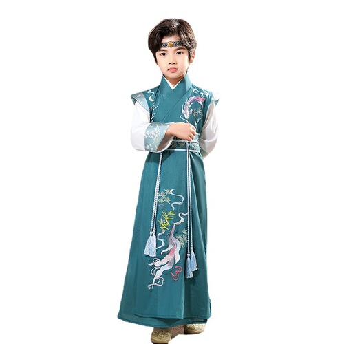 Hanfu boys kids film drama cosplay knight warrior swordsman cosplay clothes embroidery handsome flying fish wholesale ancient folk costumes suit