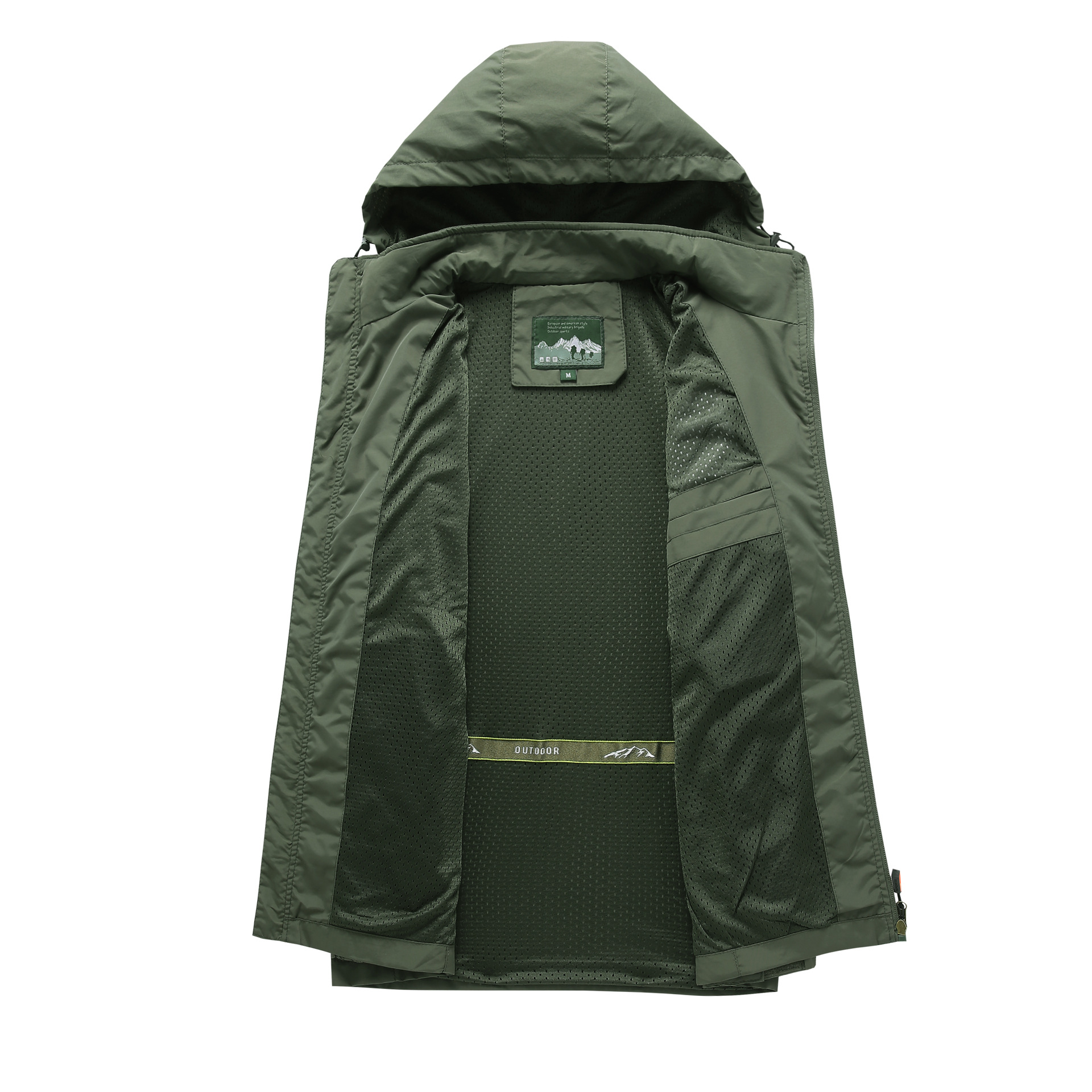 Chaqueta con capuz para hombres primavera y otoño 2023 nuevo gran delgado traje de asalto para hombres de bolsillo abrigo casual
