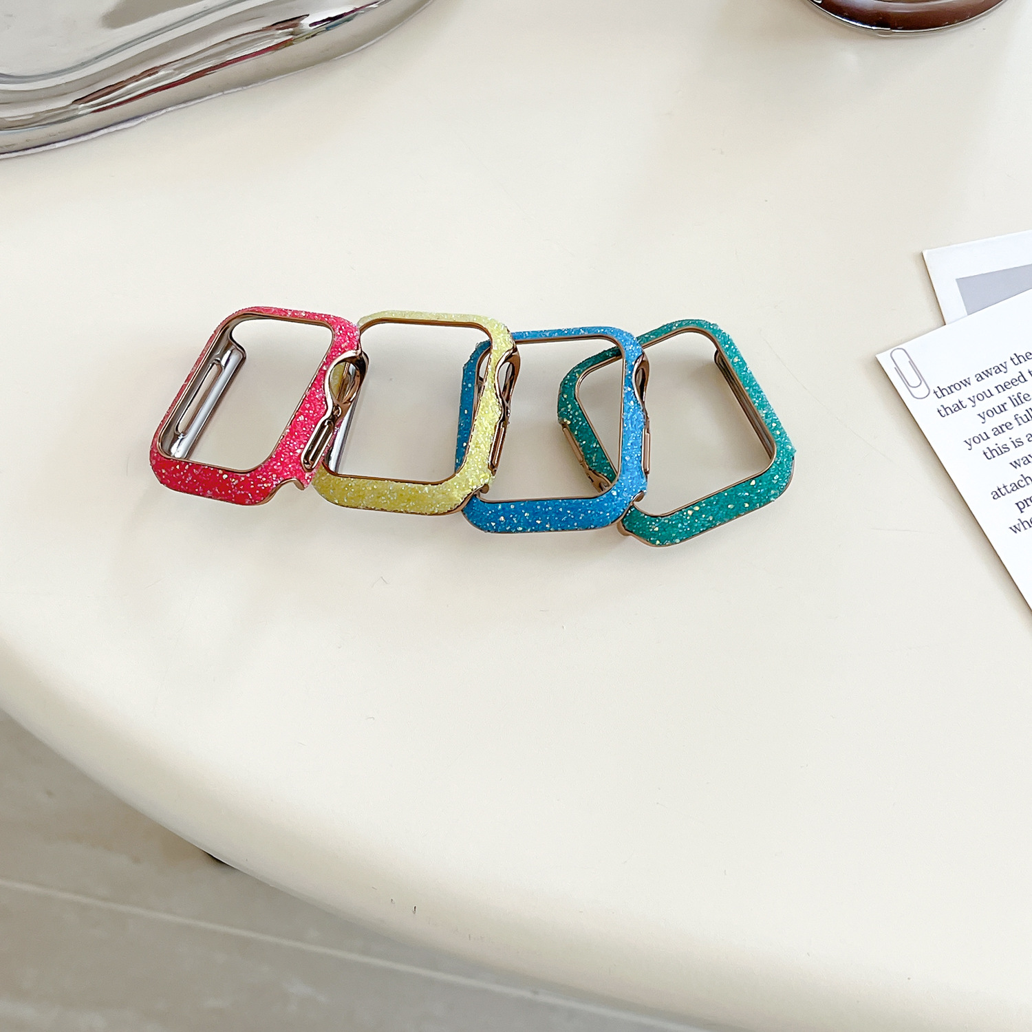 适配AppleWatch 11 星钻表壳42MM手表保护套硬壳水晶46mm跨境热卖