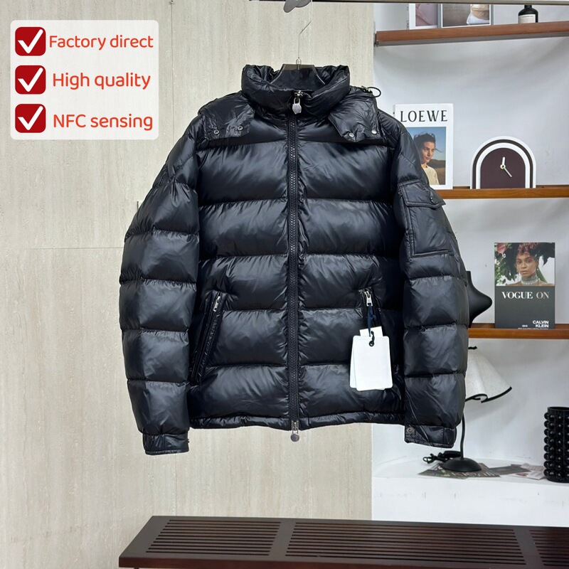 High-End Maya down Jacket with Hood, Unisex, Light Luxury, Fashionable, Windproof, Waterproof, Short Coat