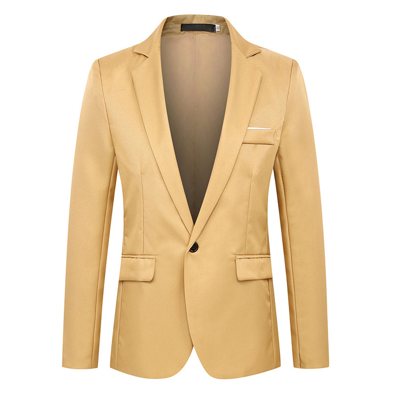 Hombre chaqueta de traje de negocios ocio profesional vestido formal pequeño traje delgado vestido de boda chaqueta de una sola pieza chaqueta