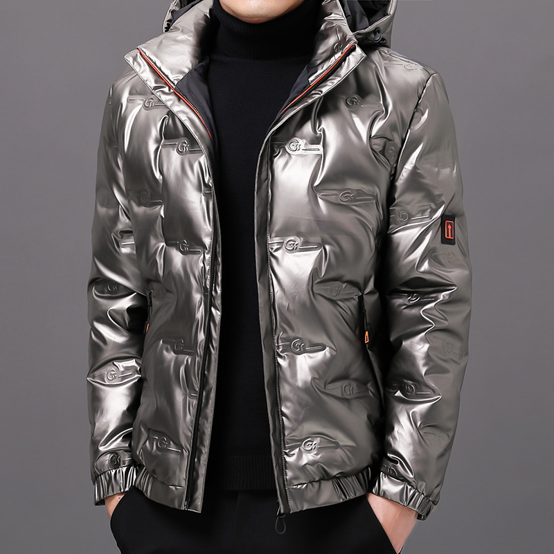 [HOT]2024Winter shiny white duck down jacket, fashionable and casual, versatile men's lightweight business warm windproof down jacket_voghion.com