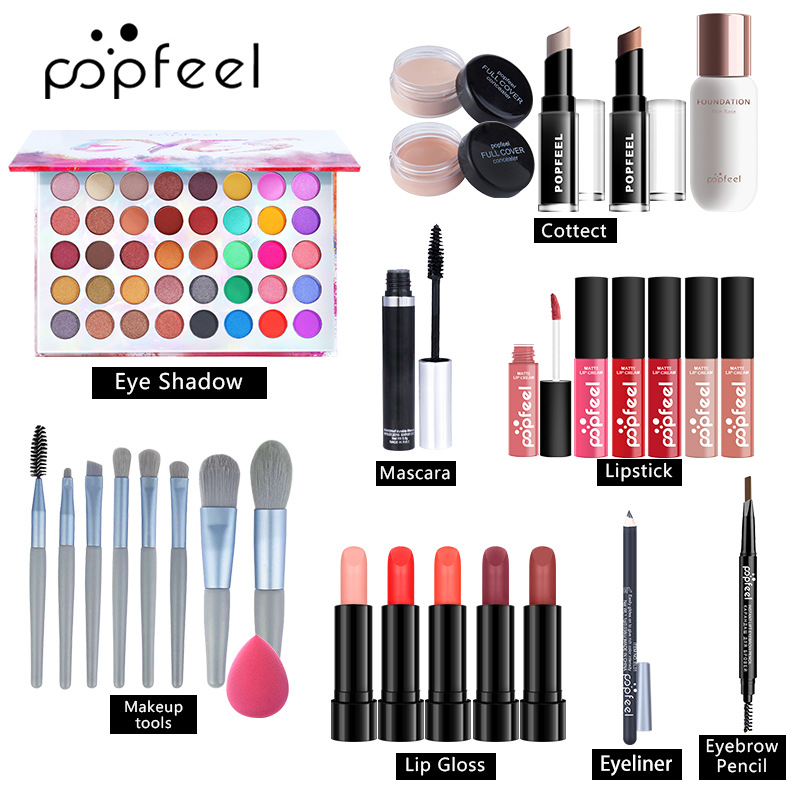 1000g Weight Makeup Set Type Of Cosmetics Paste Material Multicolor Pattern Elegant, Glam, Punk Style Elegant Glam Punk Multicolor Paste Makeup Set 46