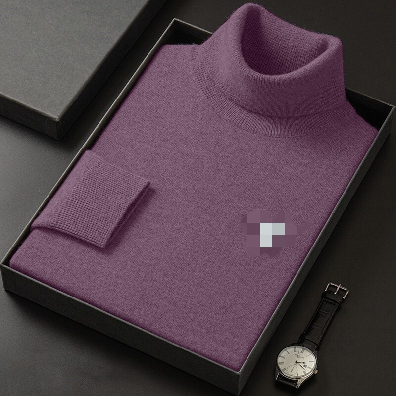2025 Embroidered Men's Solid Color Turtleneck Winter Thickened Warm Inner Sweater Casual Bottoming Sweater for Men 2025 Embroidered Men's Solid Color Turtleneck Winter Thickened Warm Inner Sweater Casual Bottoming Sweater for Men