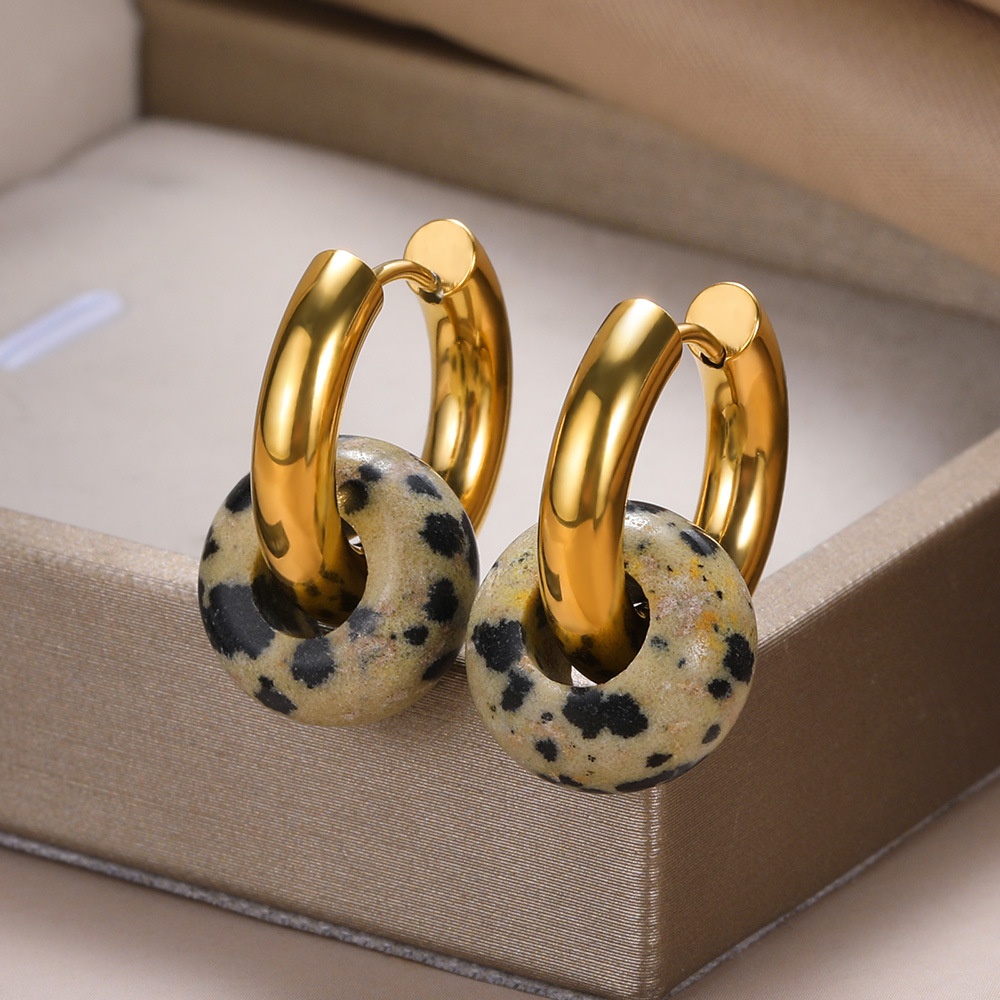 13g Weight PVD Coated Gold Plating Process 304 Stainless Steel Ear Needle Material 18K Real Gold Plated Plating Material Hoop Earrings Classification 1 Pair Quantity Date, Tea Party Occasion 304 Stainless Steel Material Geometric Pattern Women's Gender Classic Style Style Plating Craft 1 Pair Classic Style Geometric Plating Natural Stone Metal Hoop Earrings 34