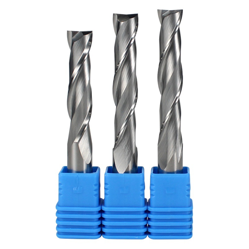 Duro maestro 3.175-12mm doble cuchilla espiral fresa carpintería ranurado madera maciza corte CNC herramienta cuchillo de corte