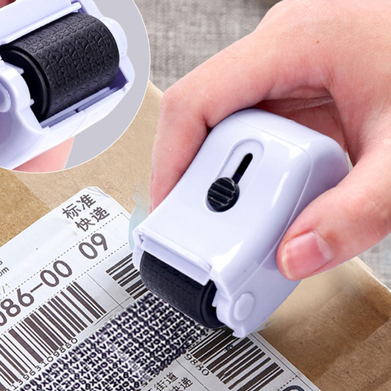 Lizao Express single personal information roller type garbled privacy correction pen confidentiality seal seal oil unboxing and smearing