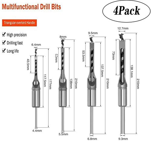 Woodworking square hole drill square tenon drill angle chisel wood tenon knife square hole opener woodworking tenon chisel square hole drill