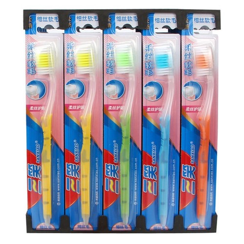 Sanxiao Toothbrush Home Medium Soft Bristle Adult Hard Bristle Toothbrush Women's Wholesale 998N Family Size Men's Toothbrush B22