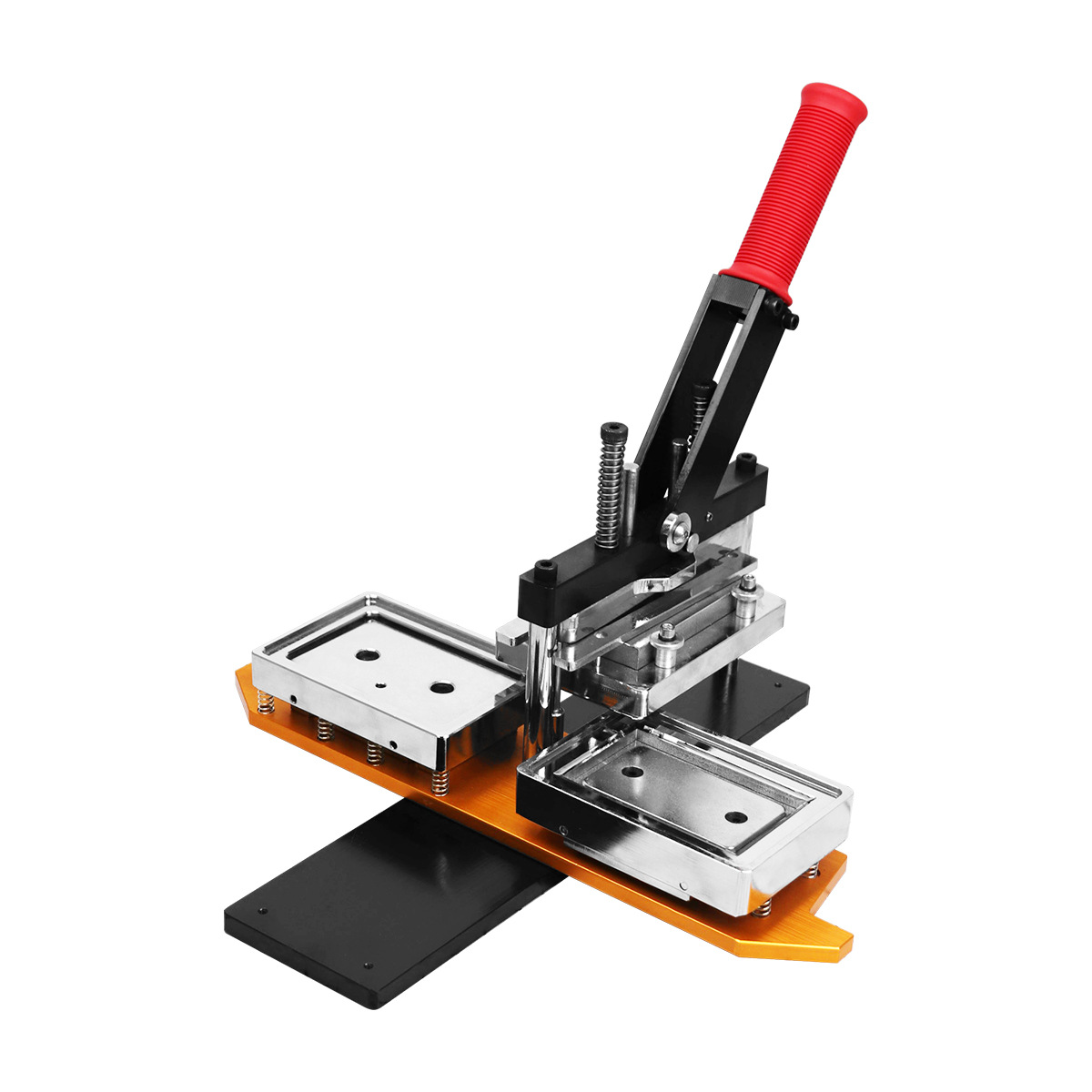 75 * 120mm refrigerador adhesivo equipo de máquina de metal prensa manual de tarjetas de estaño refrigerador adhesivo equipo de fabricación al por mayor