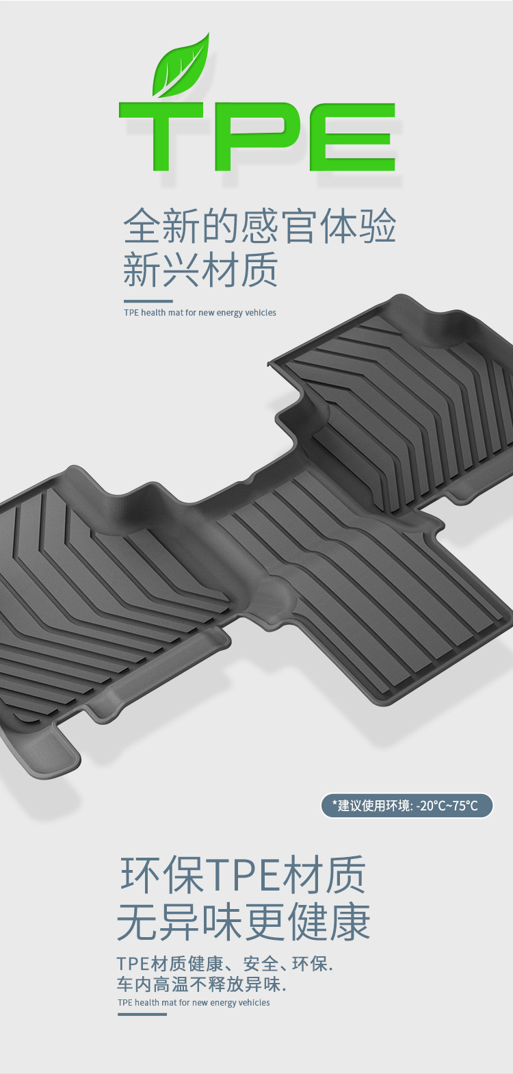 Car Floor Mats for Audi Q6 2024 Full TPE Trunk Mat Seat Back Mat