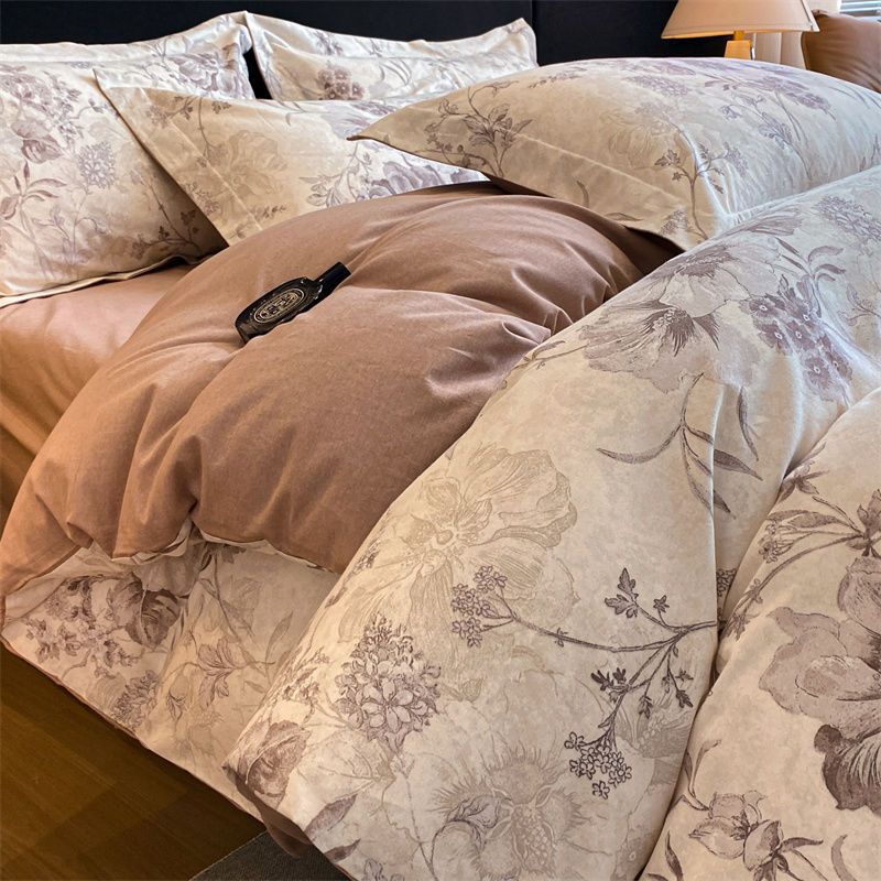 Blue rice-yuan dai + gray (thick pure cotton brushed/sleeping naked grade)