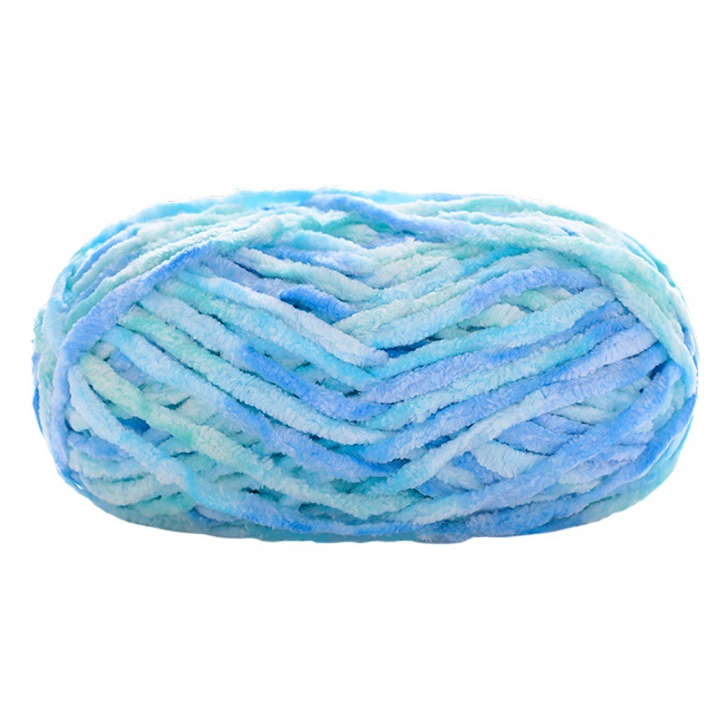 Garte bola de nieve chenille lana gruesa hilo caliente terciopelo hecho a mano DIY ganchillo oro terciopelo gancho zapato hilo aguja bufanda hilo