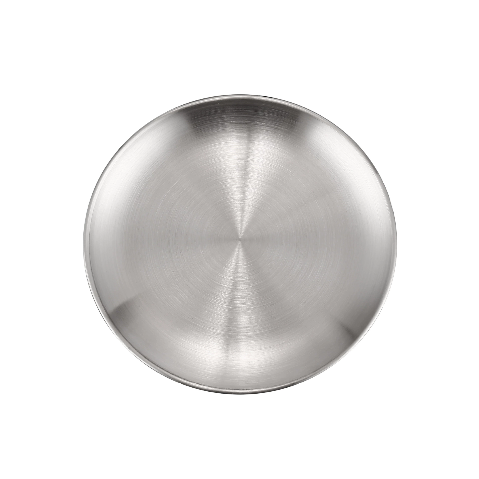 Korean golden double-layer dinner plate stainless steel, increased thickness