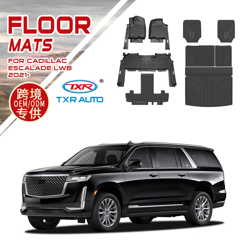 Txinrui Aplicable Cadillac Escalade Alfombrilla de coche Escalade Alfombrilla de pie 5Dtpe especial para alfombrilla de caja trasera