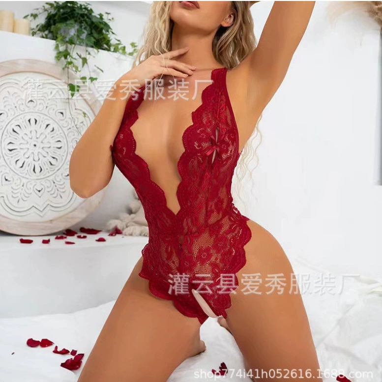Европейские и американские трансграничные сексуальные пижамы с кружевной внешней торговлей большого размера