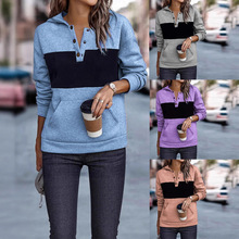 2025外贸跨境新款女装 休闲连帽长袖套头常规多色女式卫衣